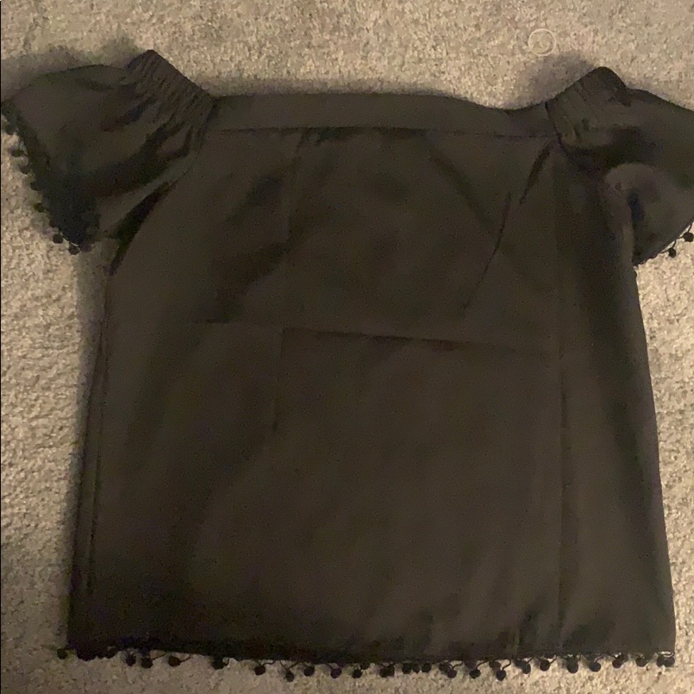 Off the shoulder with Pom Pom detail